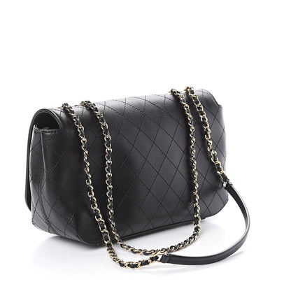 Chanel Calfskin Stitched CC Case Flap Bag Black 2 of 9