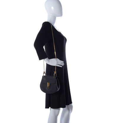 Chloe Grained Lambskin Mini Drew Shoulder Bag Black 2 of 13