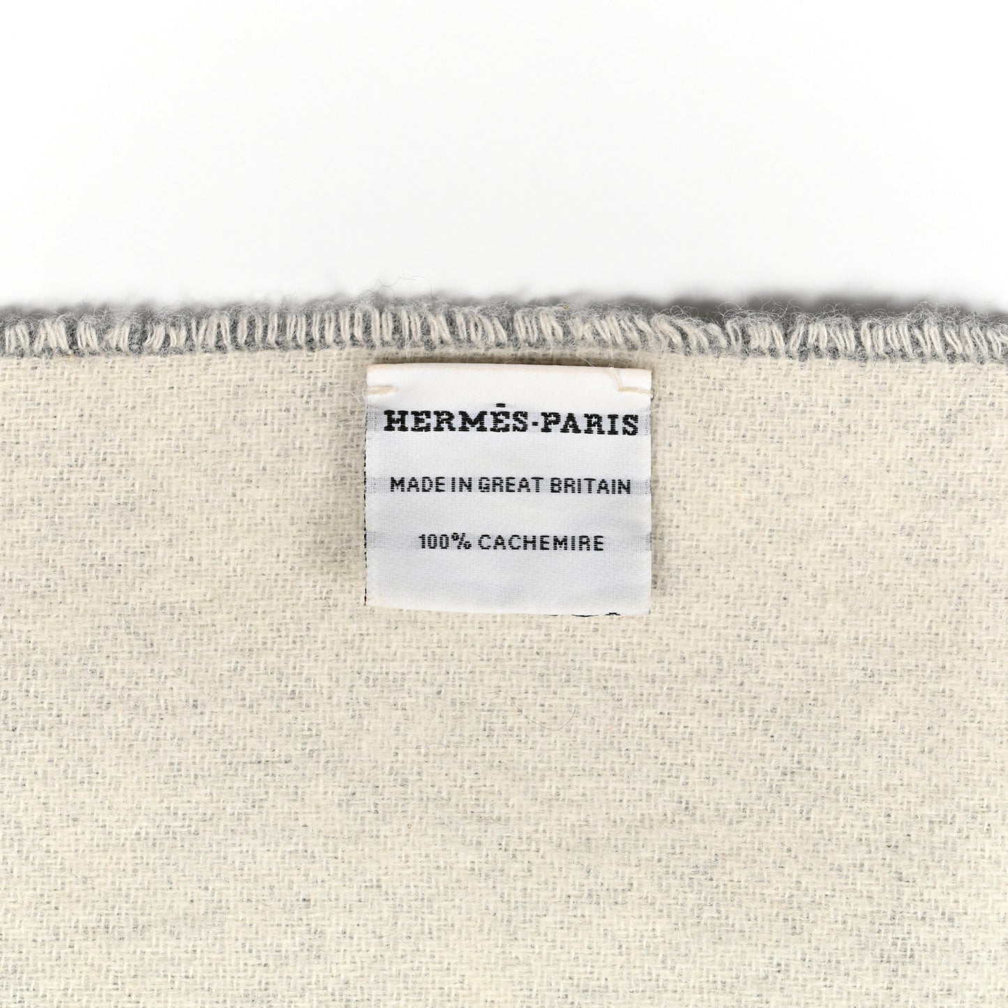 Cashmere Fringe Muffler Gris Chine