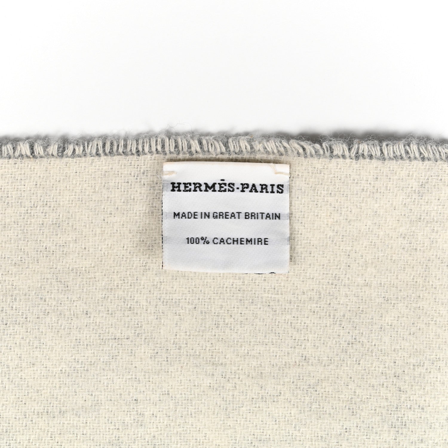 Hermes Cashmere Fringe Muffler Gris Chine 4 of 7