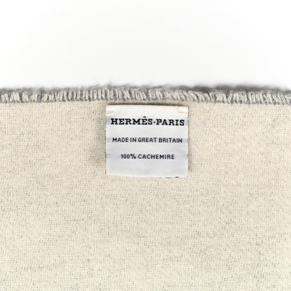 Hermes Cashmere Fringe Muffler Gris Chine 4 of 7