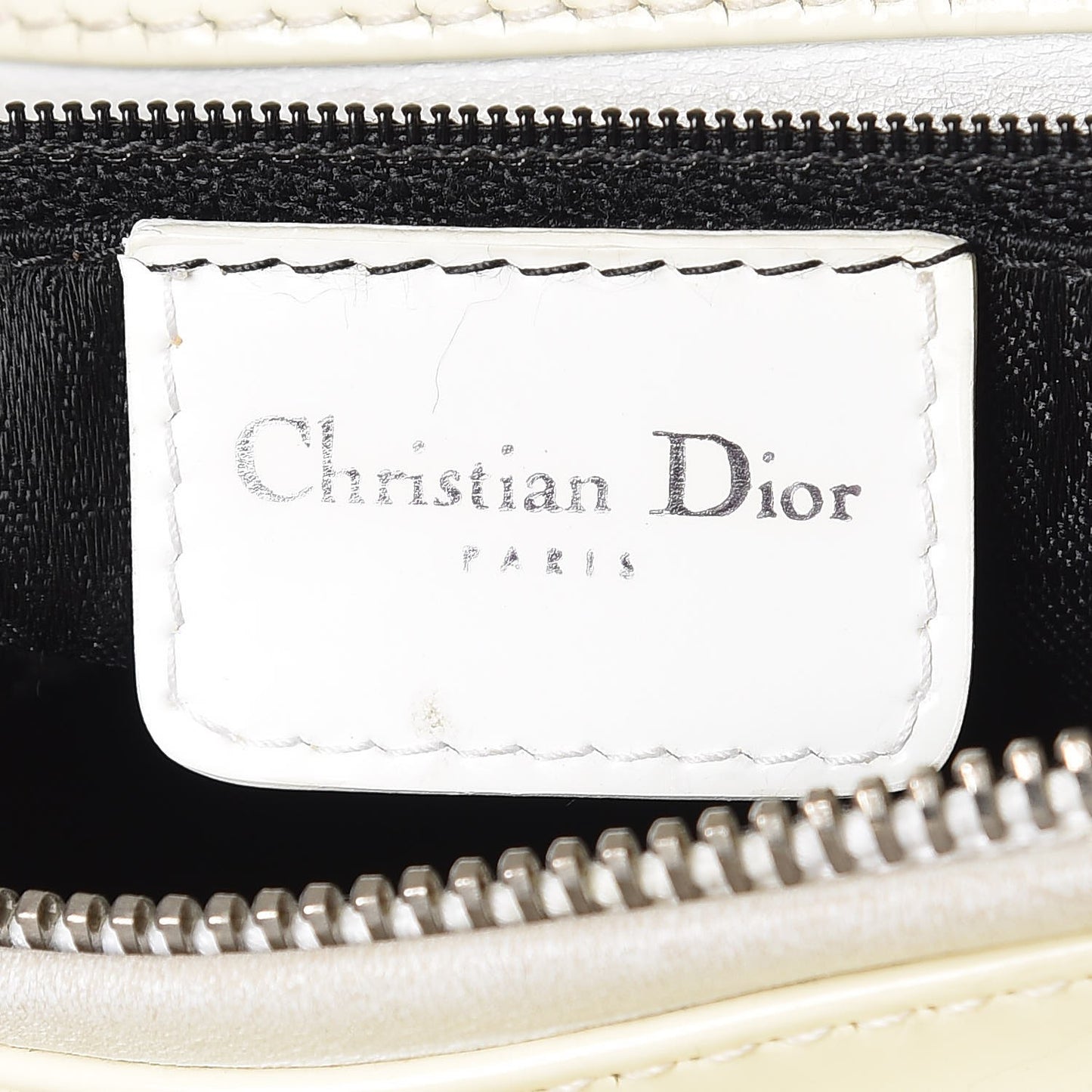 Patent Cannage Large Lady Dior White