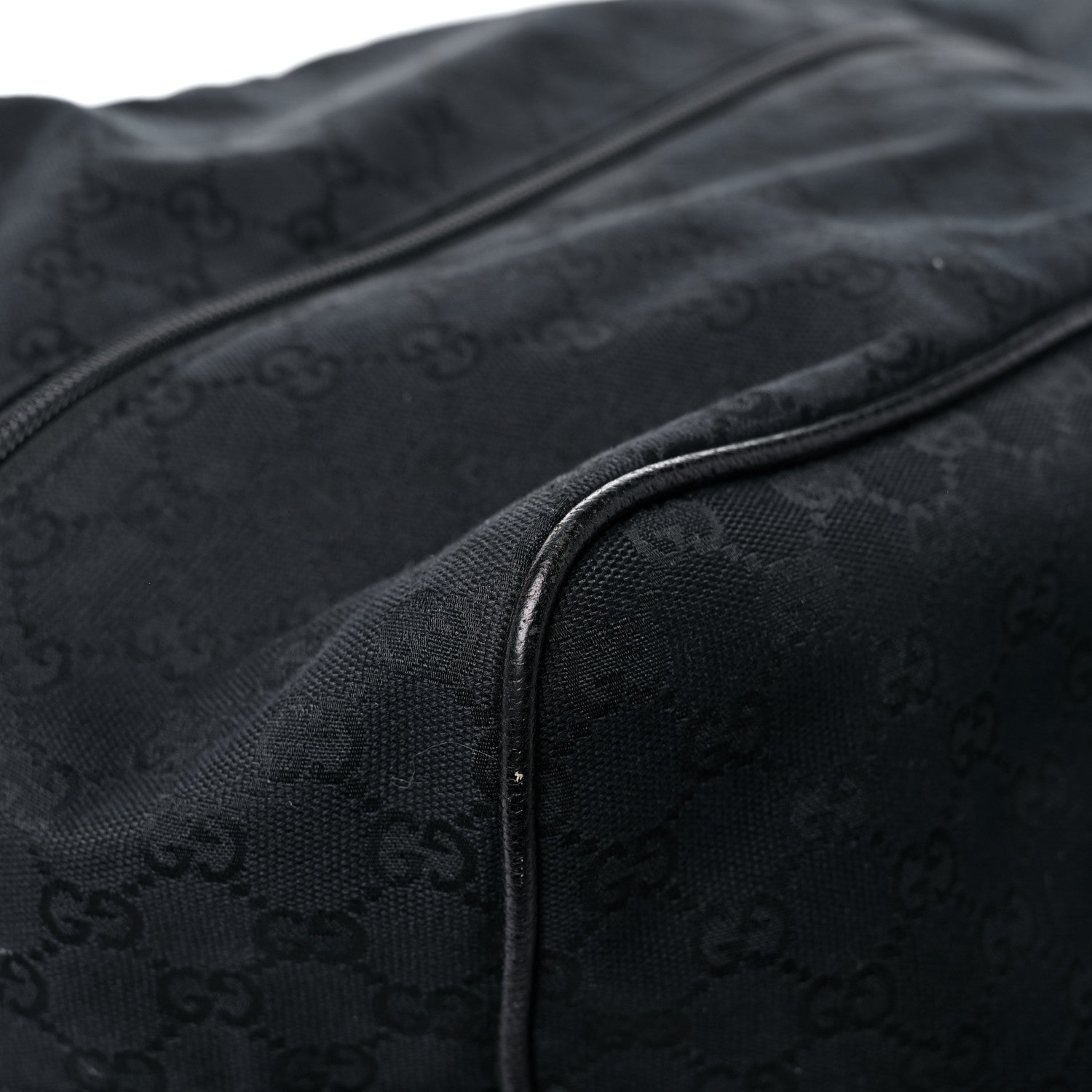 Gucci GG Monogram Web Large Collapsible Carry On Duffle Bag Black 18 of 23
