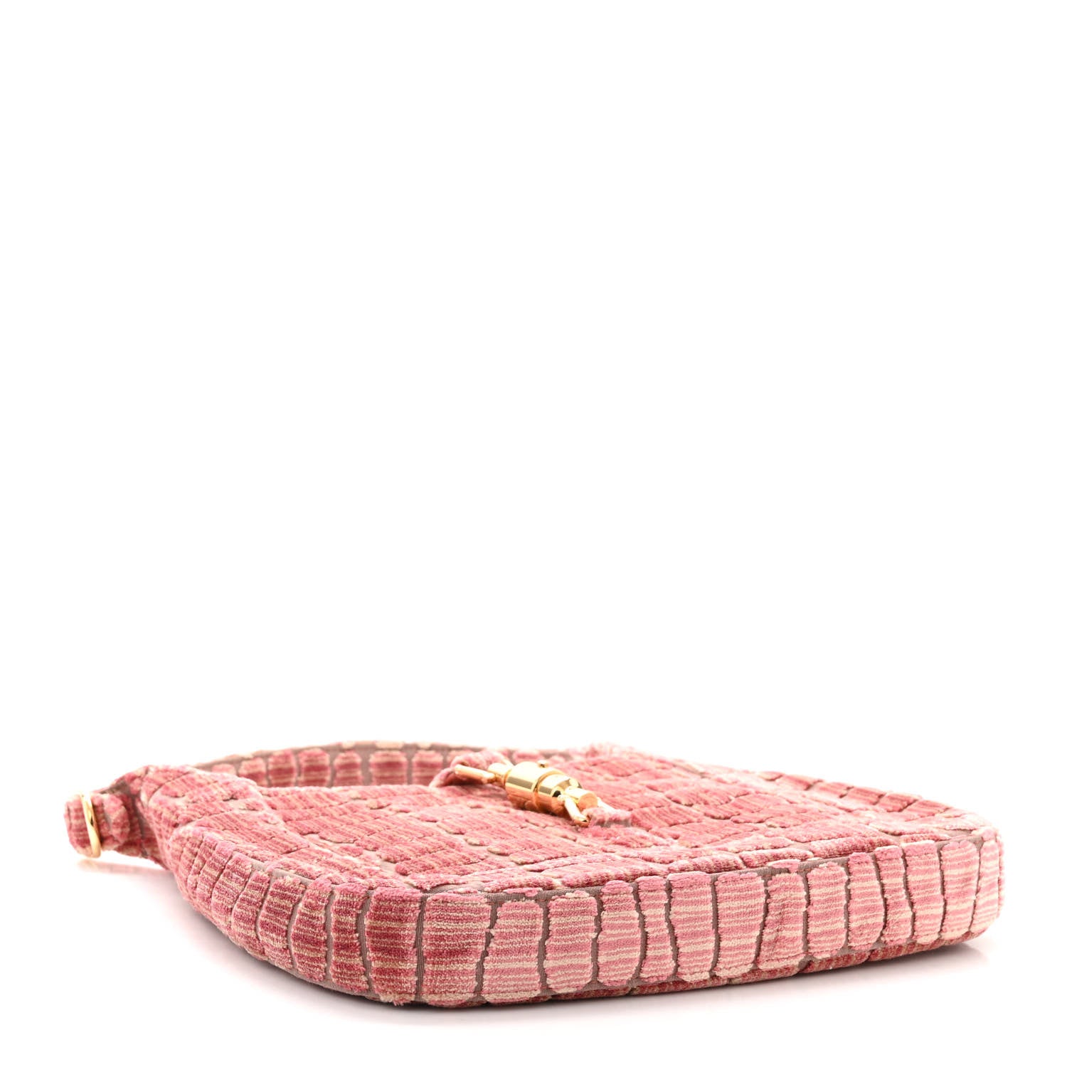 Gucci Velvet Crocodile Jacquard Small Jackie 1961 Hobo Pink 4 of 10