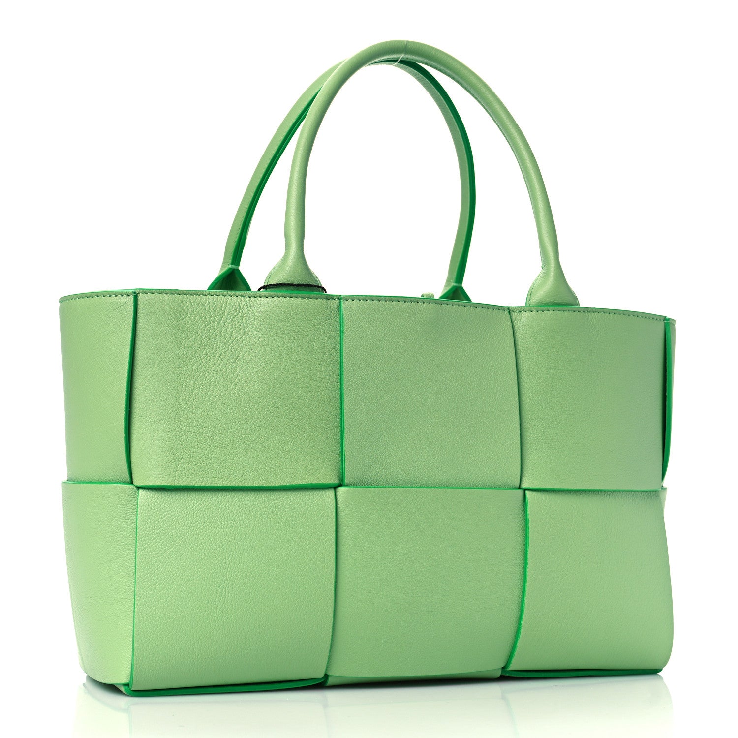 Bottega Veneta Grained Calfskin Intrecciato Small Arco Tote Pistachio Parakeet 4 of 9