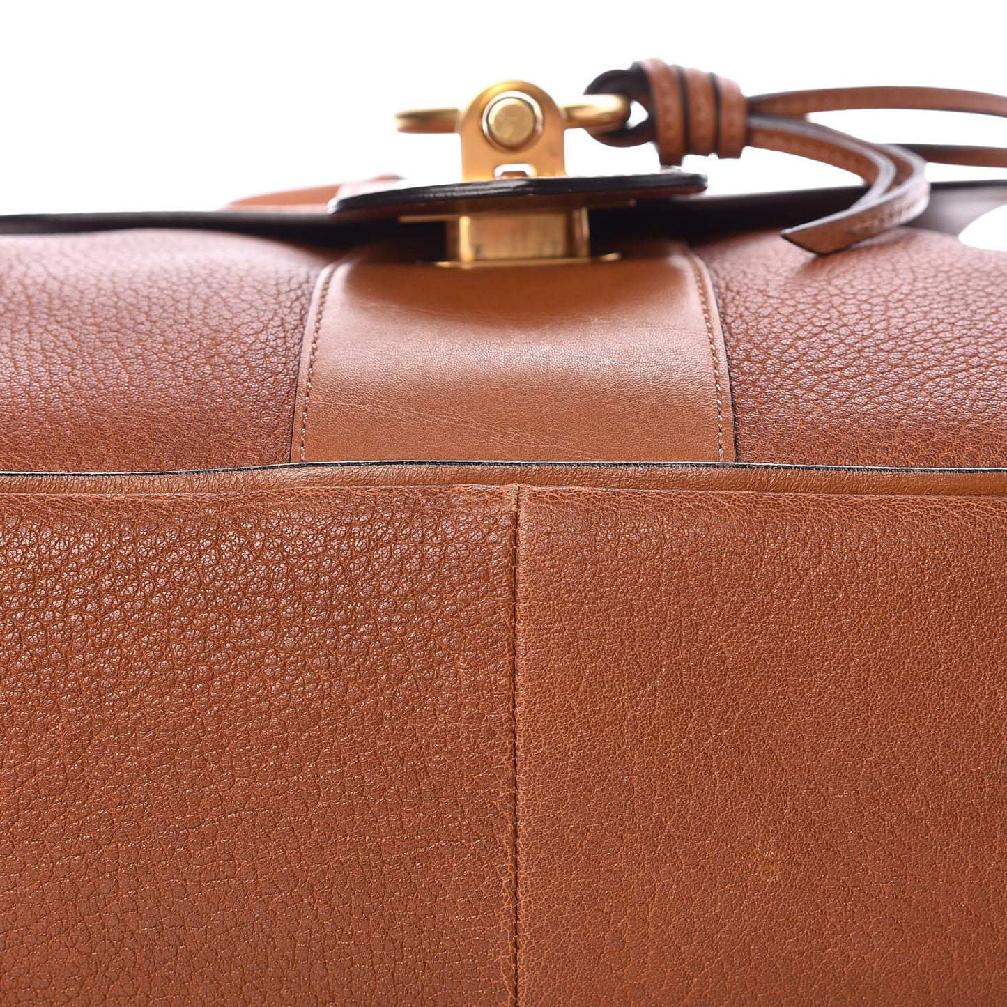 Grained Lambskin Medium Lexa Shoulder Bag Caramel