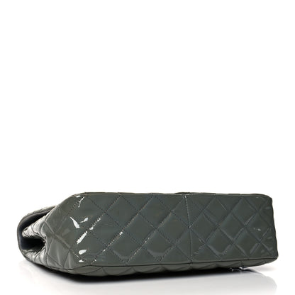 Chanel Patent Quilted Jumbo Single Flap Green 4 of 12