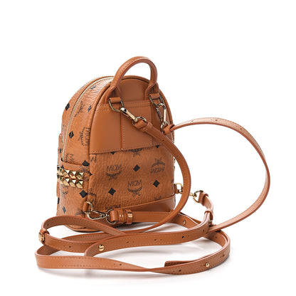 MCM Visetos Side Stud X-Mini Stark Backpack Cognac 2 of 9