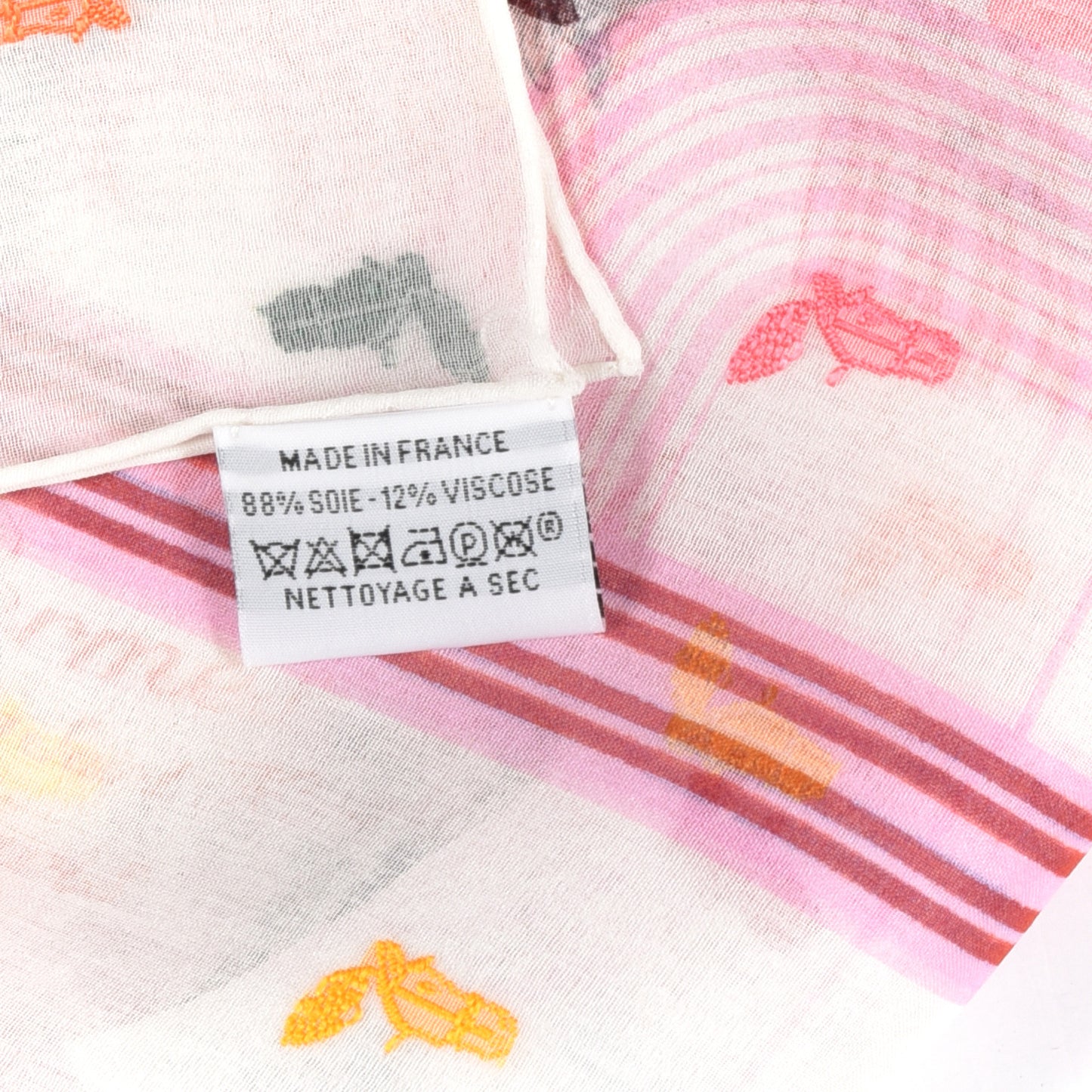 Silk Muslin Garde Robe Pop Scarf 80 White Multicolor