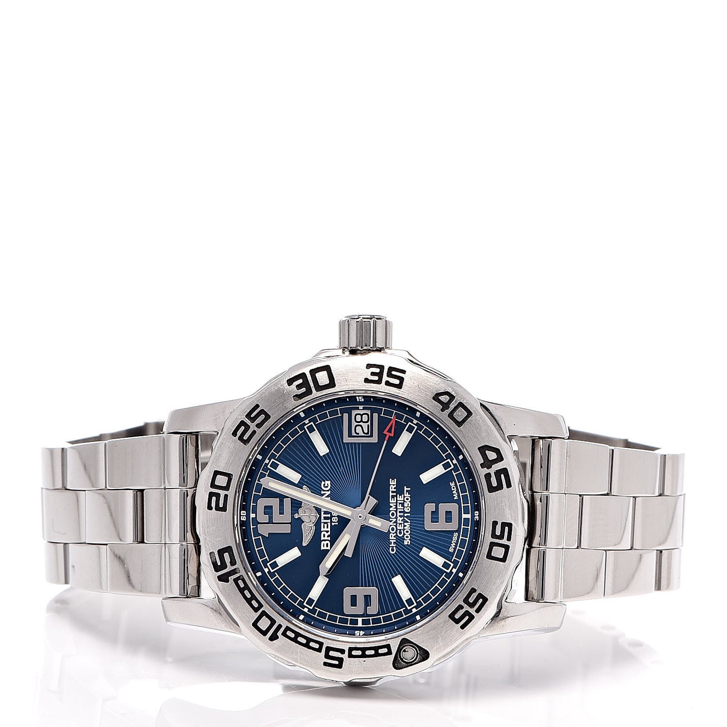 Stainless Steel 33mm Colt Ocean Chronometer Quartz Watch Blue A77387