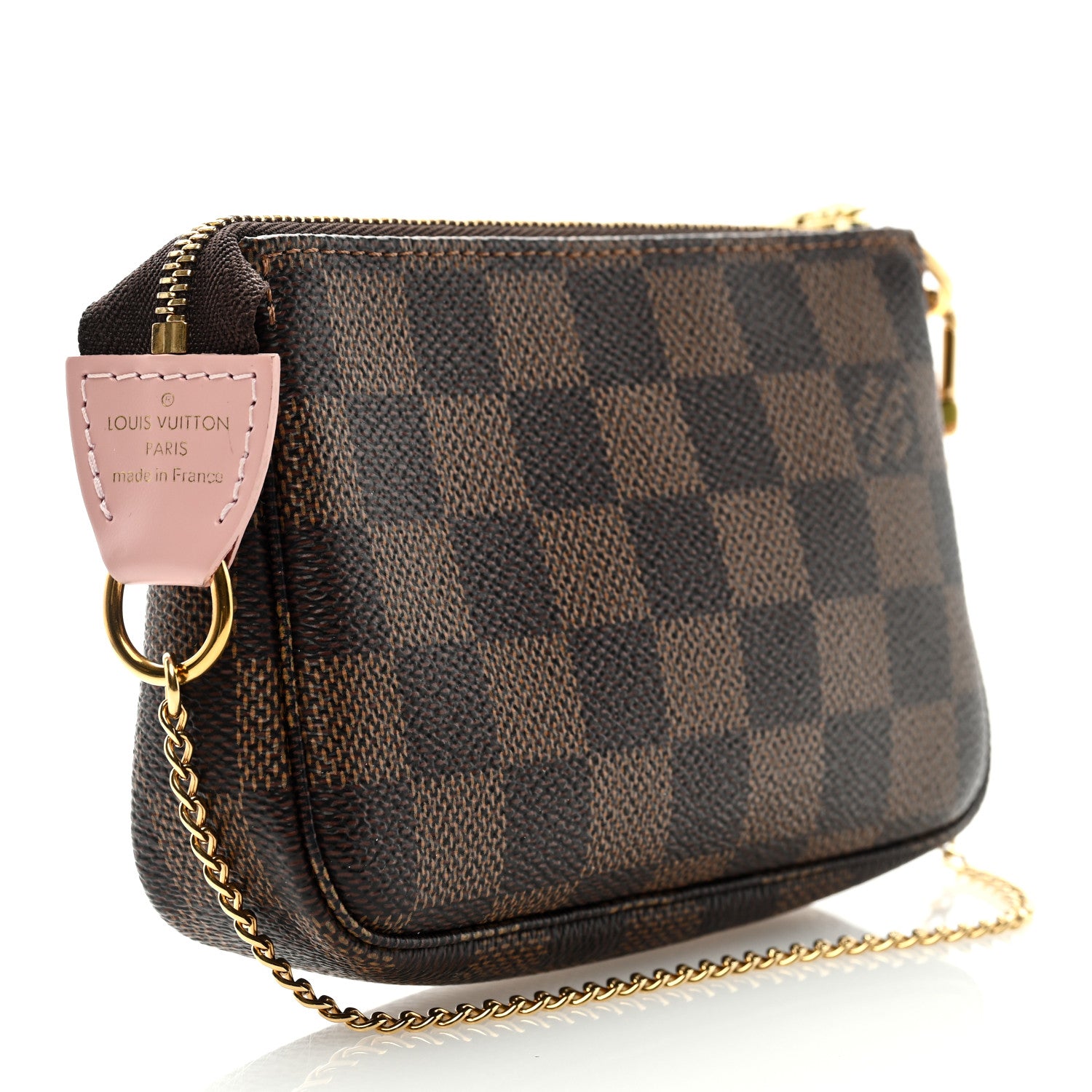 Louis Vuitton Damier Ebene 2020 Christmas Animation Big Wheel Mini Pochette Accessories Rose Ballerine 2 of 8