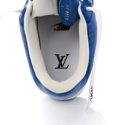 Louis Vuitton X NIKE AIR FORCE 1 Calfskin Monogram Mens Sneakers 6 Blue 9 of 11