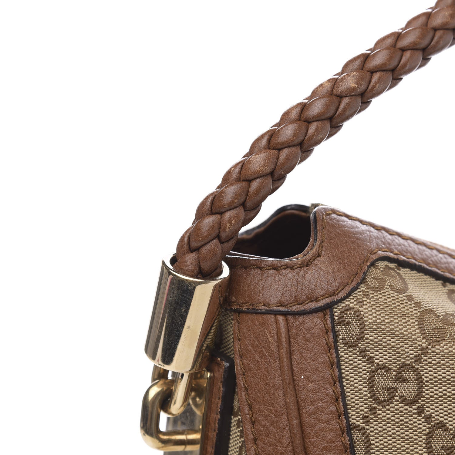Gucci Monogram Cellarius Calfskin Medium Bella Hobo Beige Ebony Cuir 14 of 15