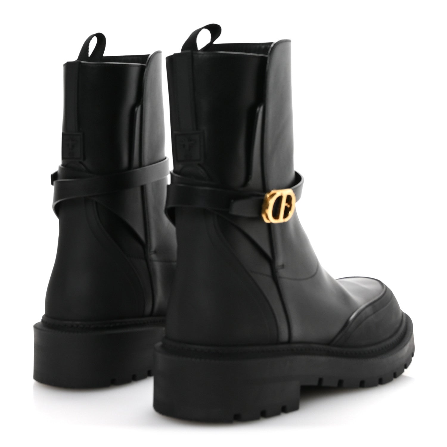 Christian Dior Calfskin Empreinte Ankle Boot 38 Black 5 of 9