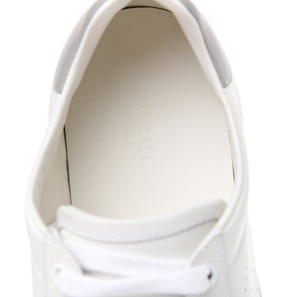 Gucci Calfskin Interlocking G Perforated Womens Ace Sneakers 39 White Grey Sky 5 of 9