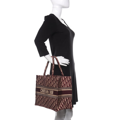 Christian Dior Oblique Medium Book Tote Burgundy Multicolor 2 of 9