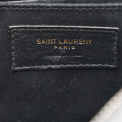 Saint Laurent Canvas Calfskin Monogram Lou Camera Bag Black Grey Cream 6 of 12