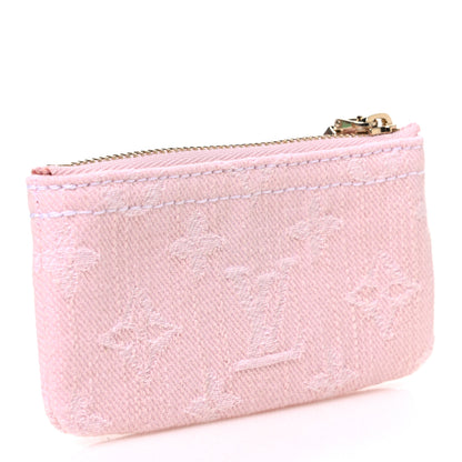 Louis Vuitton Monogram Denim Key Pouch Washed Pink 3 of 7