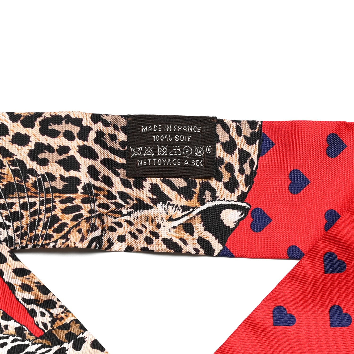 Hermes Silk Jungle Love Love Twilly Rouge Marine Fauve 2 of 3