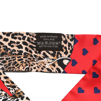 Hermes Silk Jungle Love Love Twilly Rouge Marine Fauve 2 of 3