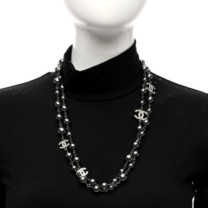 Chanel Crystal Beaded CC Long Necklace 2 of 4