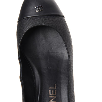 Chanel Embossed Lambskin CC Cap Toe Pump 36 Black 11 of 11