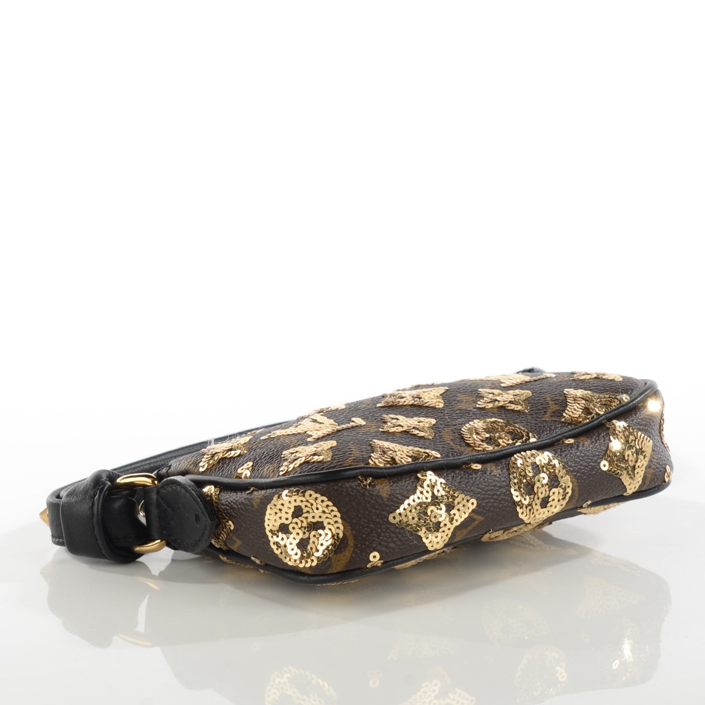 Monogram Sequins Eclipse Mini Pochette Gold
