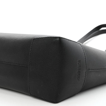Burberry Calfskin TB Motif Embossed Tote Black 9 of 11