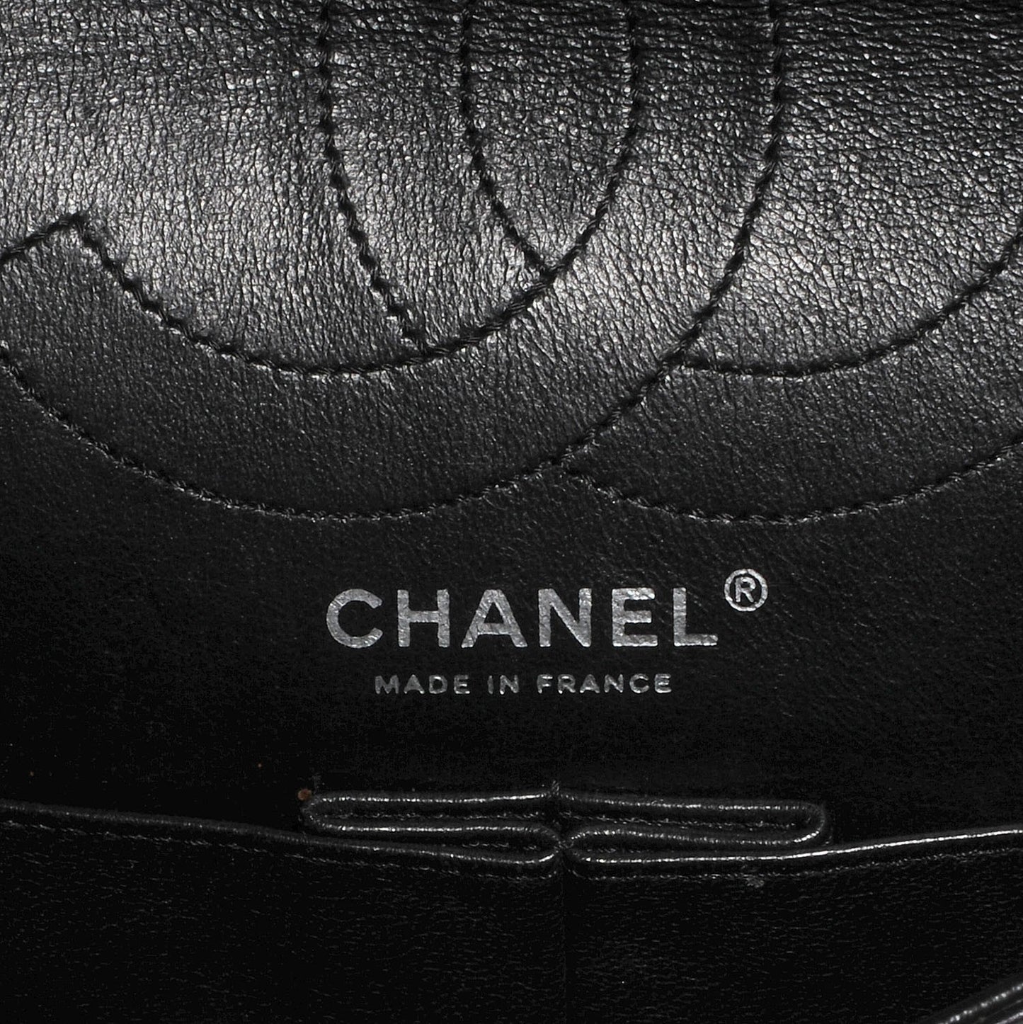 Glazed Calfskin 2.55 Reissue Flap 225 Black