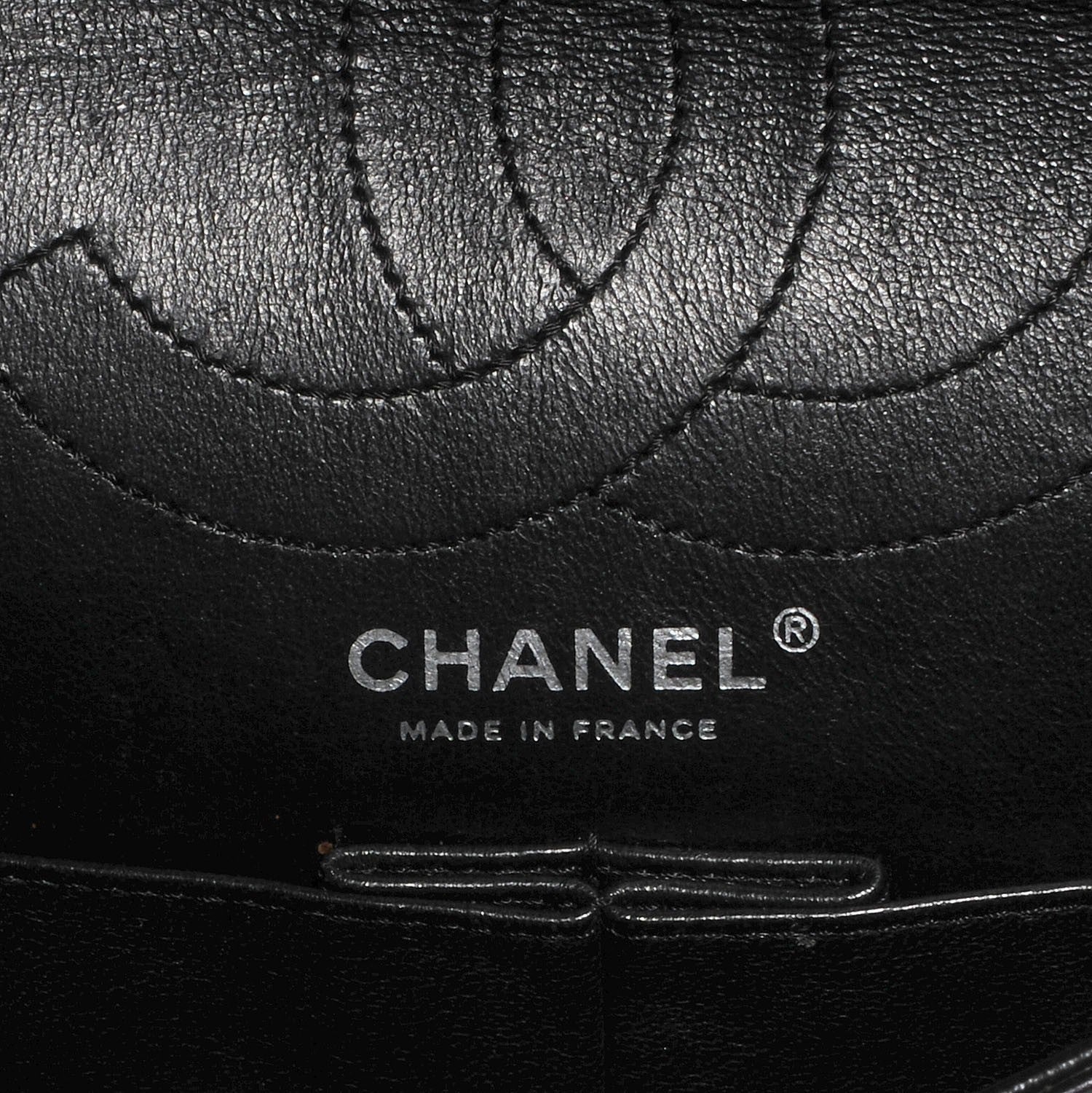 Chanel Glazed Calfskin 2.55 Reissue Flap 225 Black 5 of 7