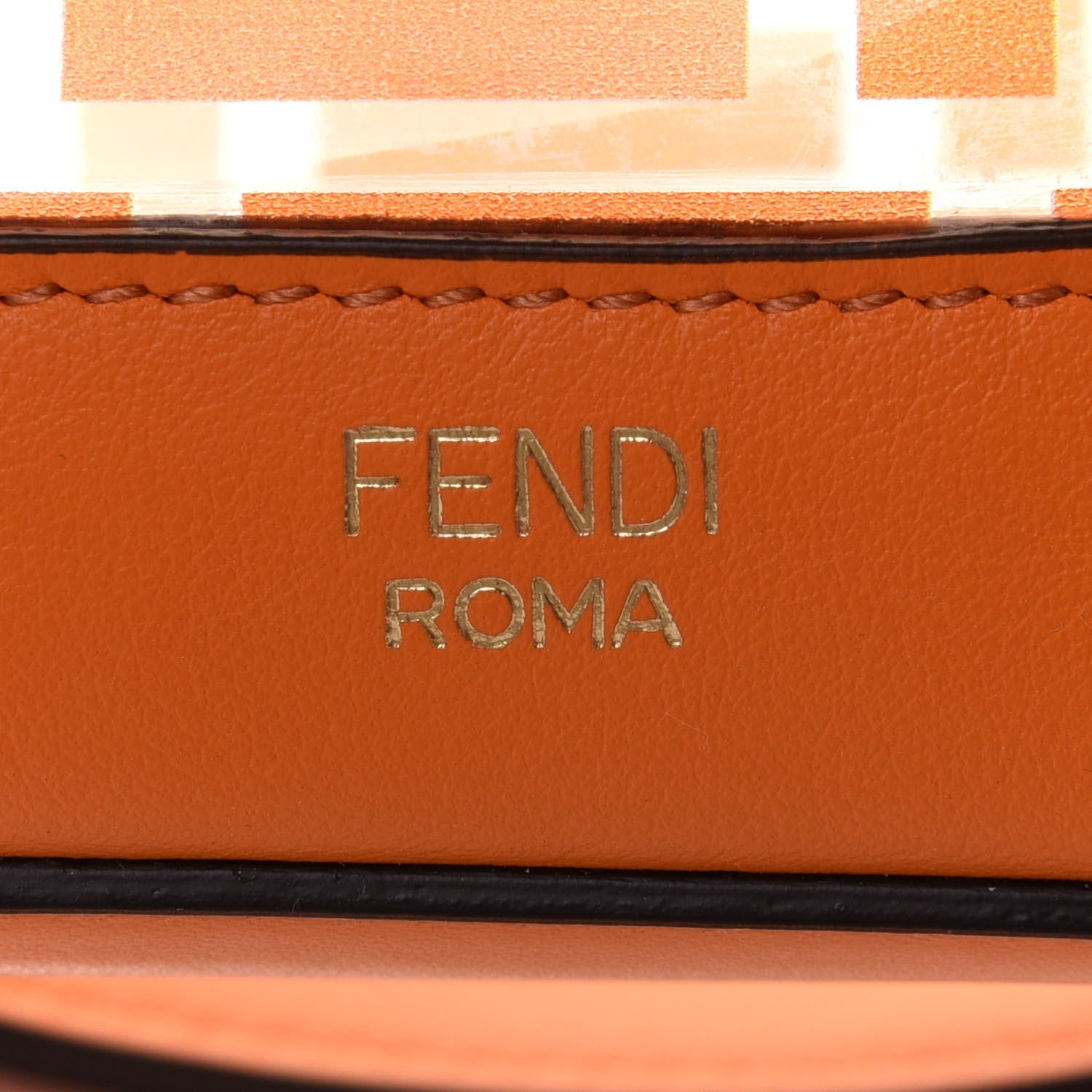 Fendi TPU FF Vitello Grace F is Fendi Mini Mon Tresor Bucket Bag Aranciata 8 of 10