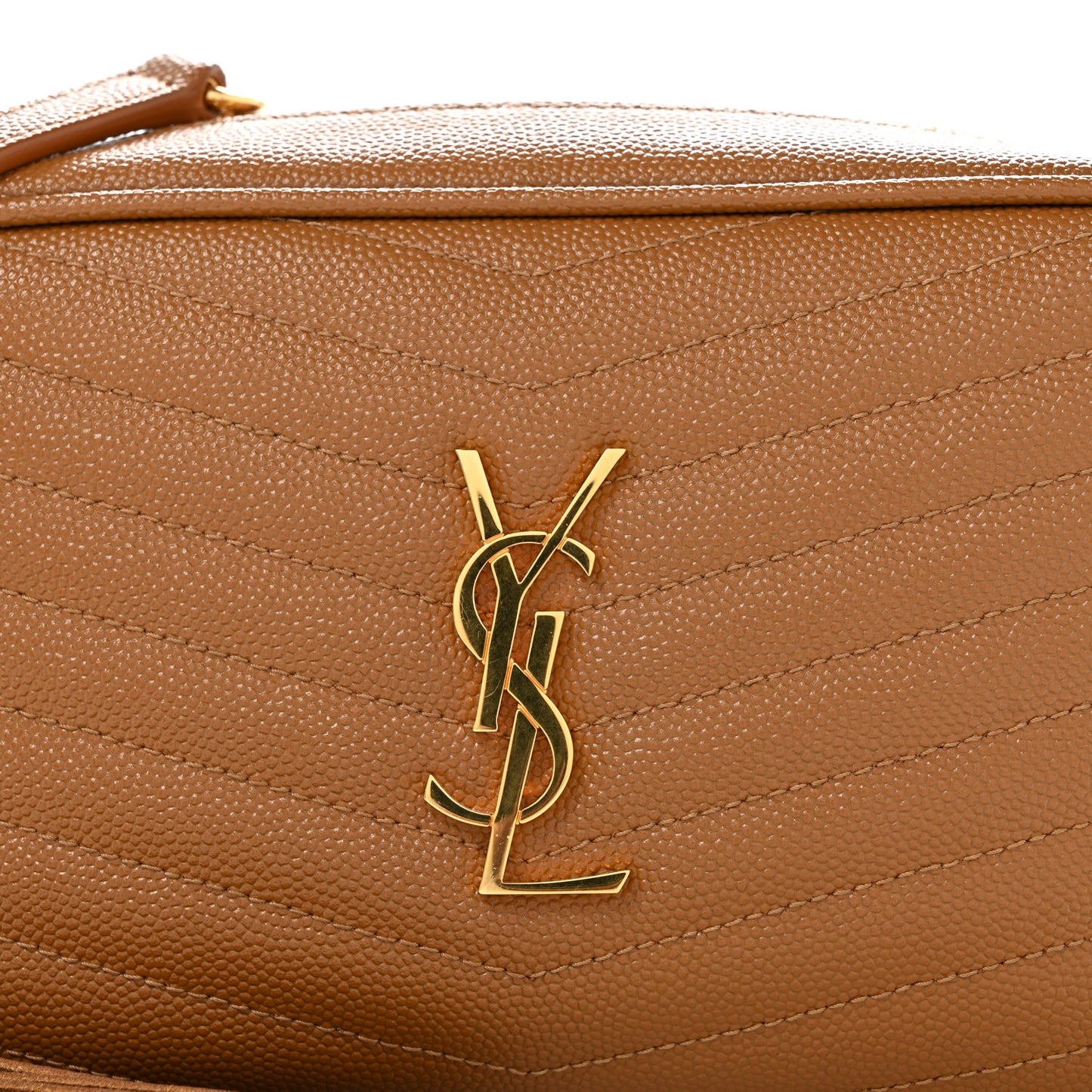 Grain De Poudre Matelasse Monogram Mini Lou Camera Bag Dark Natural