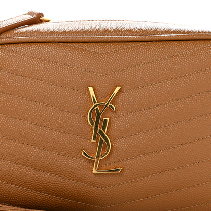 Saint Laurent Grain De Poudre Matelasse Monogram Mini Lou Camera Bag Dark Natural 11 of 12
