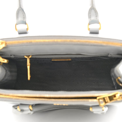 Prada Saffiano Small Galleria Double Zip Tote Granito 5 of 11