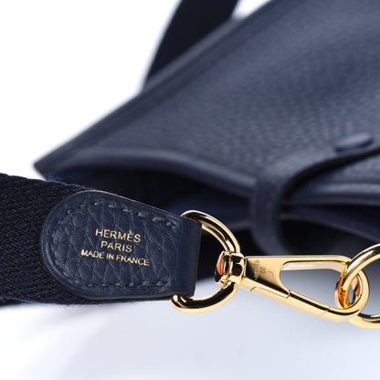 Hermes Taurillon Clemence Evelyne TPM Bleu Encre 13 of 14