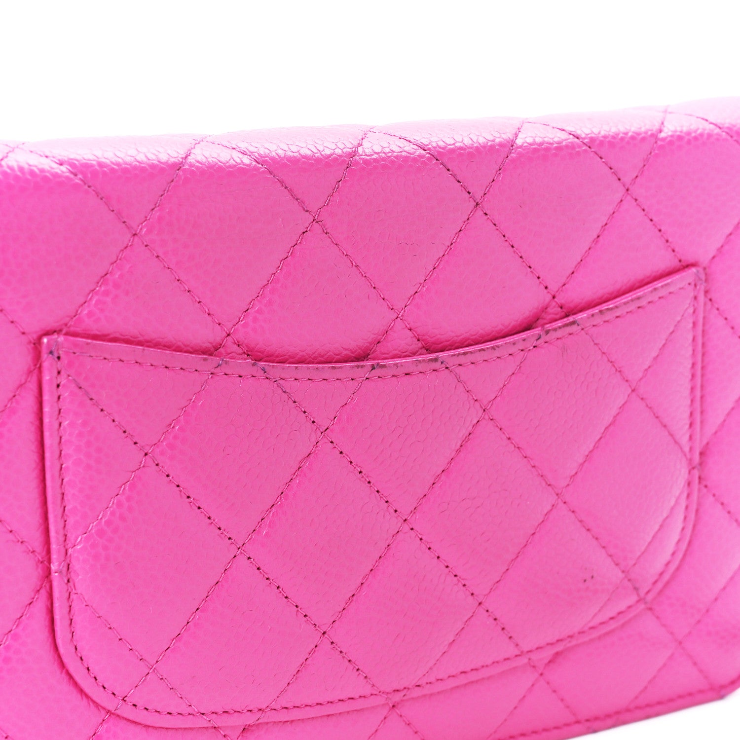 Chanel Caviar Quilted Wallet on Chain WOC Pink 12 of 13
