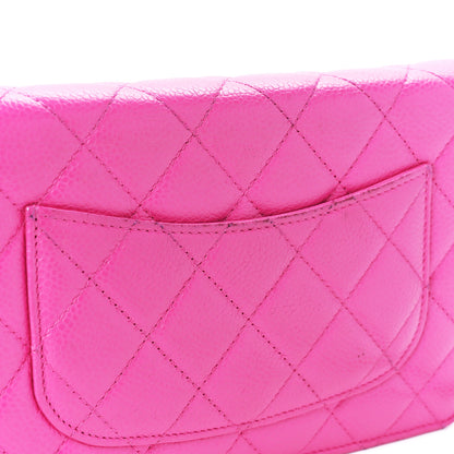 Chanel Caviar Quilted Wallet on Chain WOC Pink 12 of 13