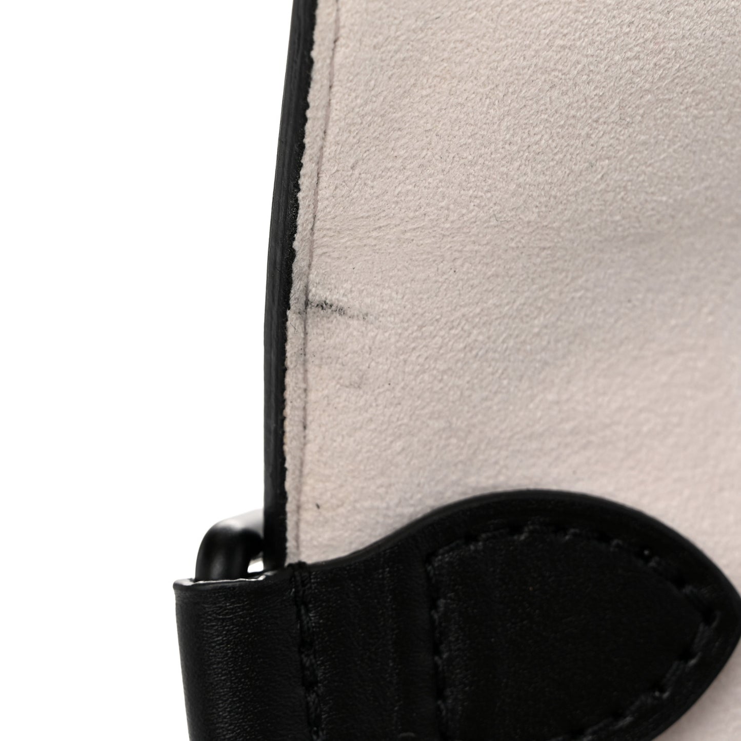 Calfskin Graphic Print Twist Shoulder Bag MM White Black