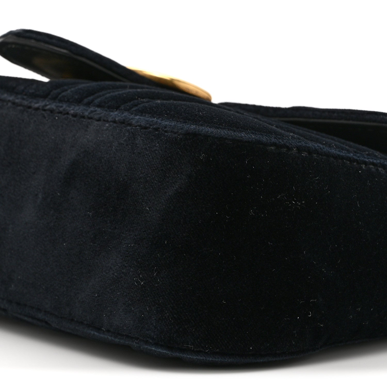 Gucci Velvet Matelasse Mini GG Marmont Shoulder Bag Black 11 of 11