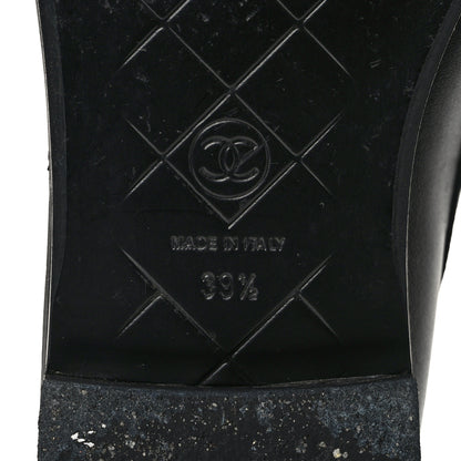 Chanel Lambskin Quilted CC Turnlock Loafers 39.5 Black 6 of 12