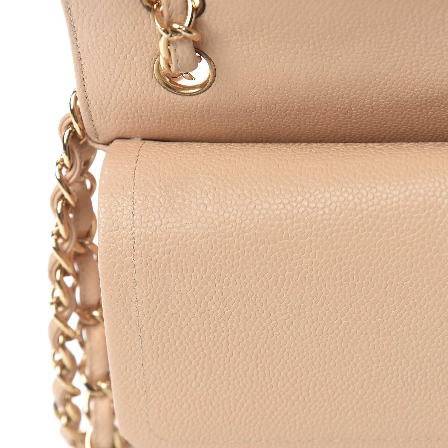 Chanel Caviar Quilted Jumbo Double Flap Beige Clair 14 of 16