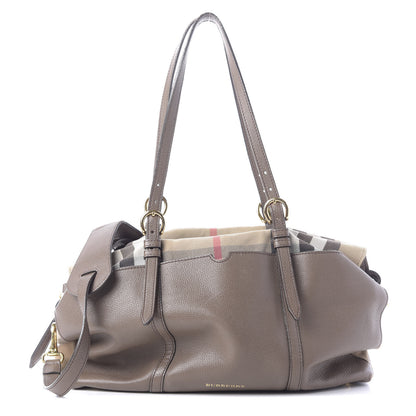 Burberry Grainy Calfskin House Check Mason Diaper Tote 1 of 31