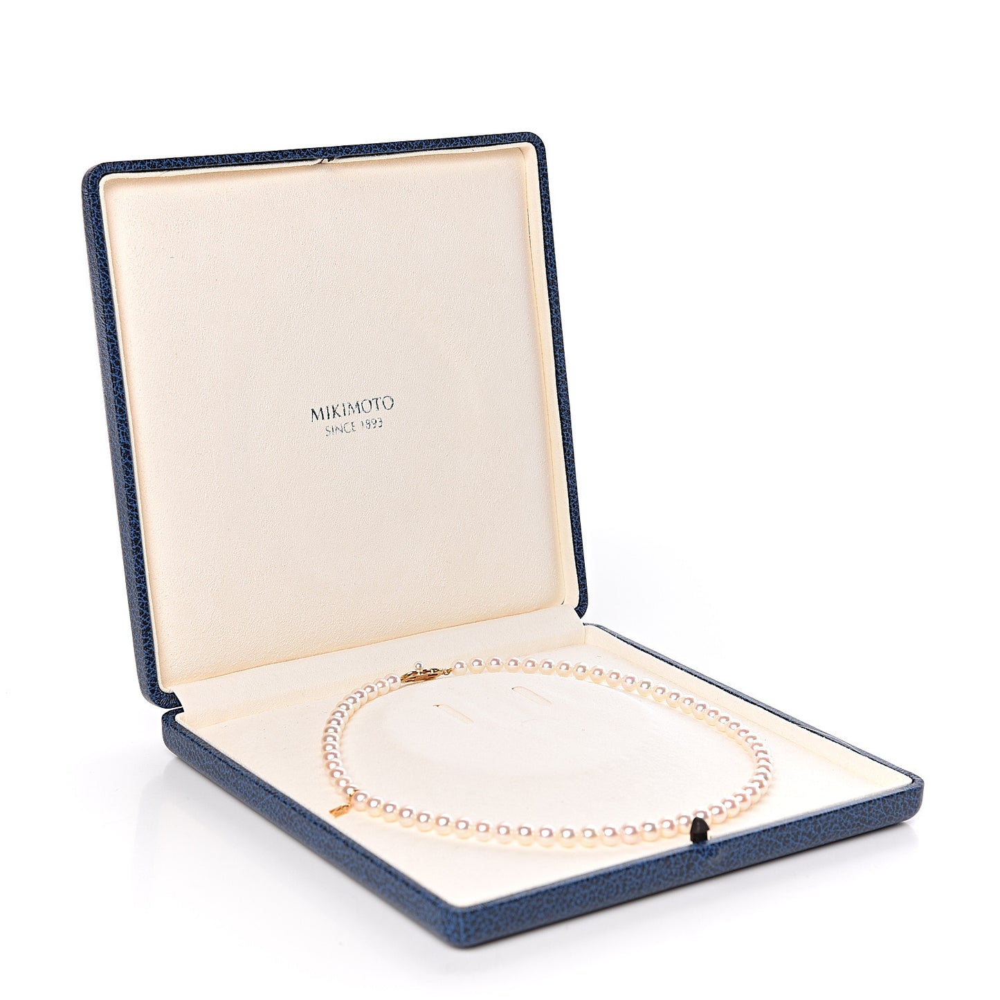 18K Yellow Gold Akoya Pearl 7-7.5mm Strand Necklace 17"