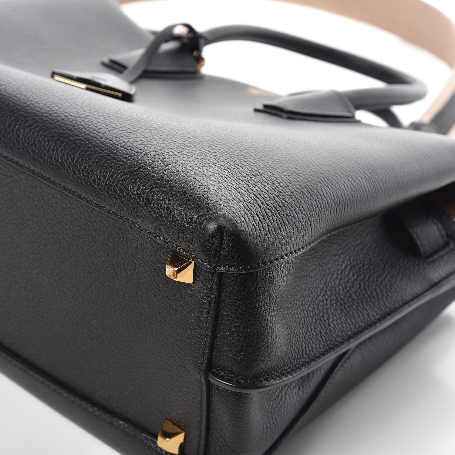 MCM Grained Calfskin Medium Milla Tote Black 10 of 13