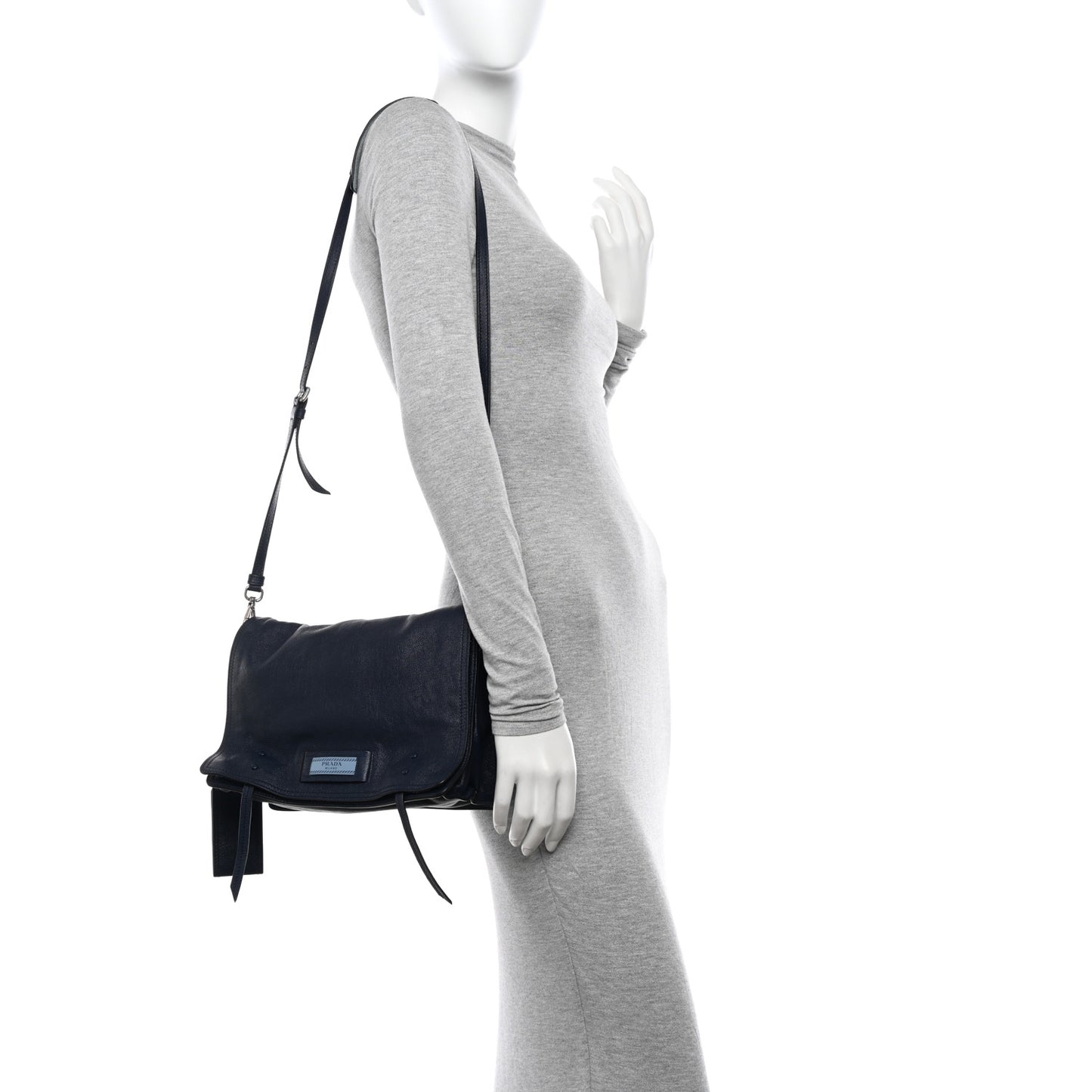 Glace Calf Etiquette Flap Inchiostro Astrale