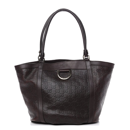 Gucci Guccissima Medium D Gold Tote Dark Brown 1 of 14