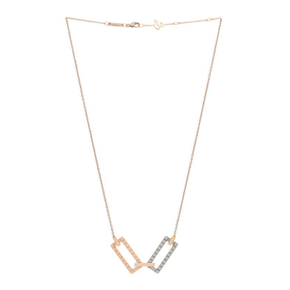Chopard X Rihanna 18K Rose White Gold Ice Cube Necklace 2 of 4