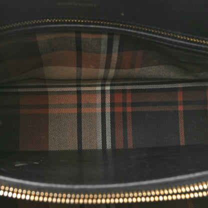 Burberry Wool Tartan Two Handle Title Bag Dark Green 5 of 11