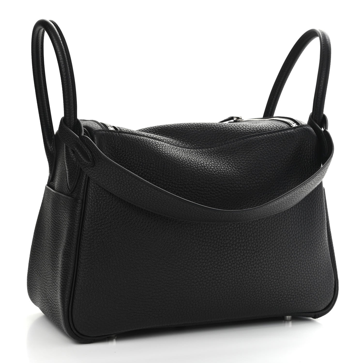 Hermes Taurillon Clemence Lindy 30 Black 3 of 10