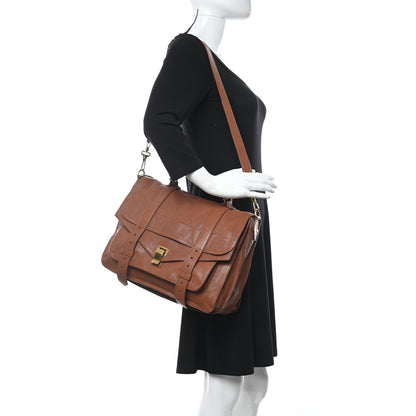 Proenza Schouler Lambskin Large PS1 Satchel Saddle 2 of 14